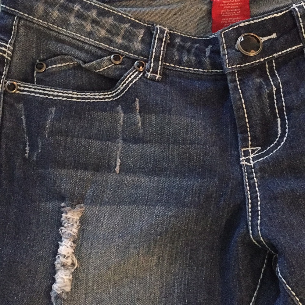 Red Rivet Jeans - Picture 3 of 6